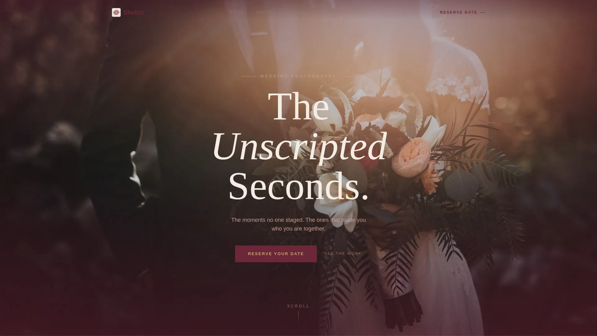 Wedding Photography Landing Page Template