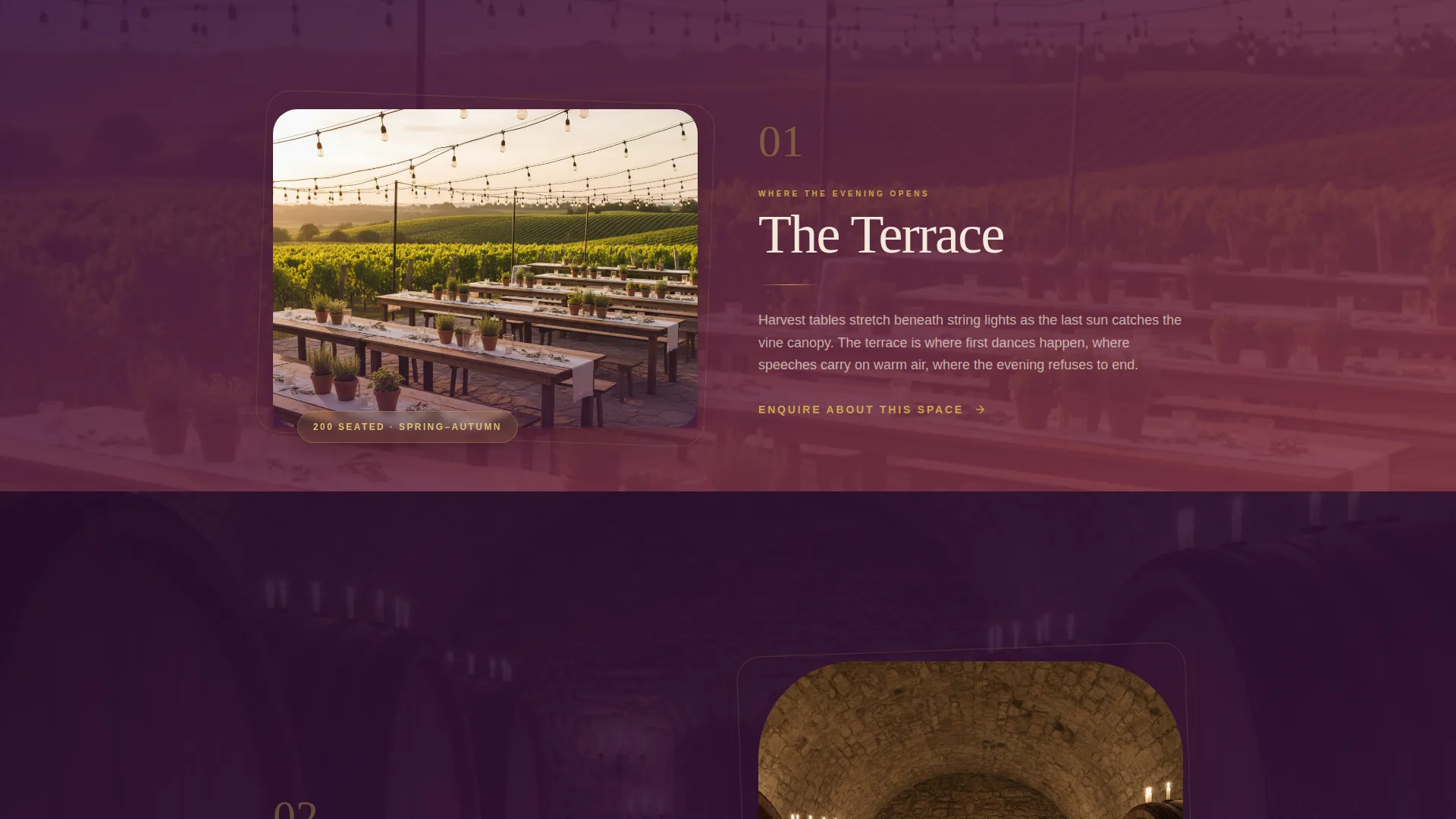 Winery Venue Landing Page Template for Events