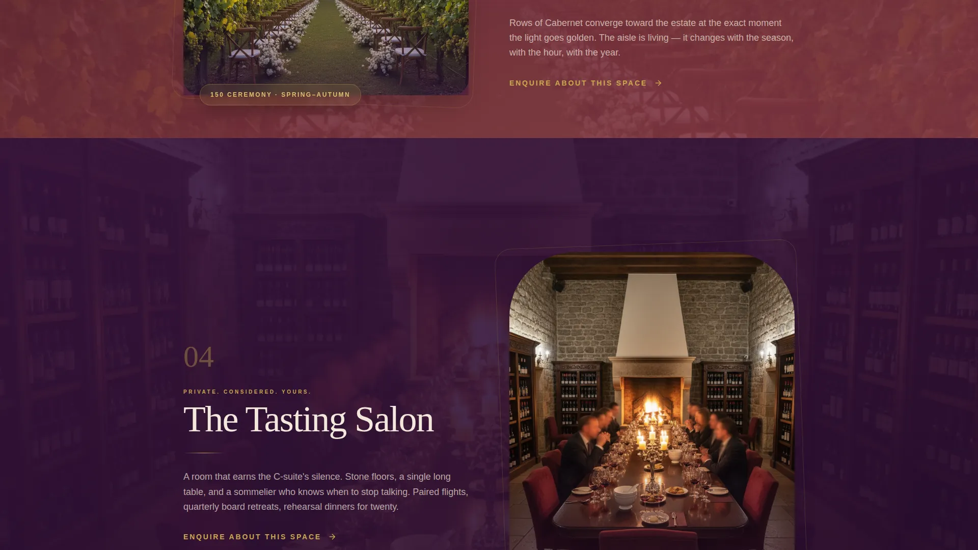 Winery Venue Landing Page Template for Events