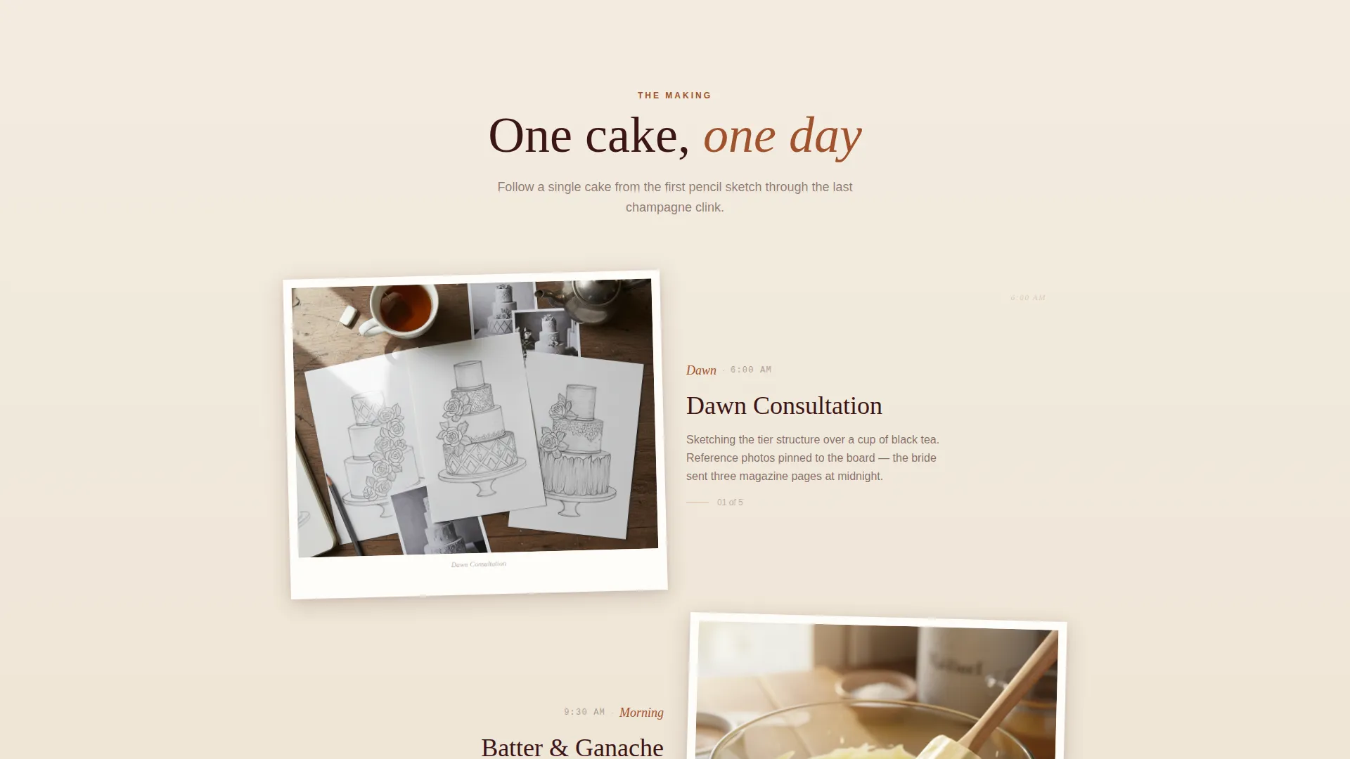 Winter Wedding Cake Baker Landing Page Template