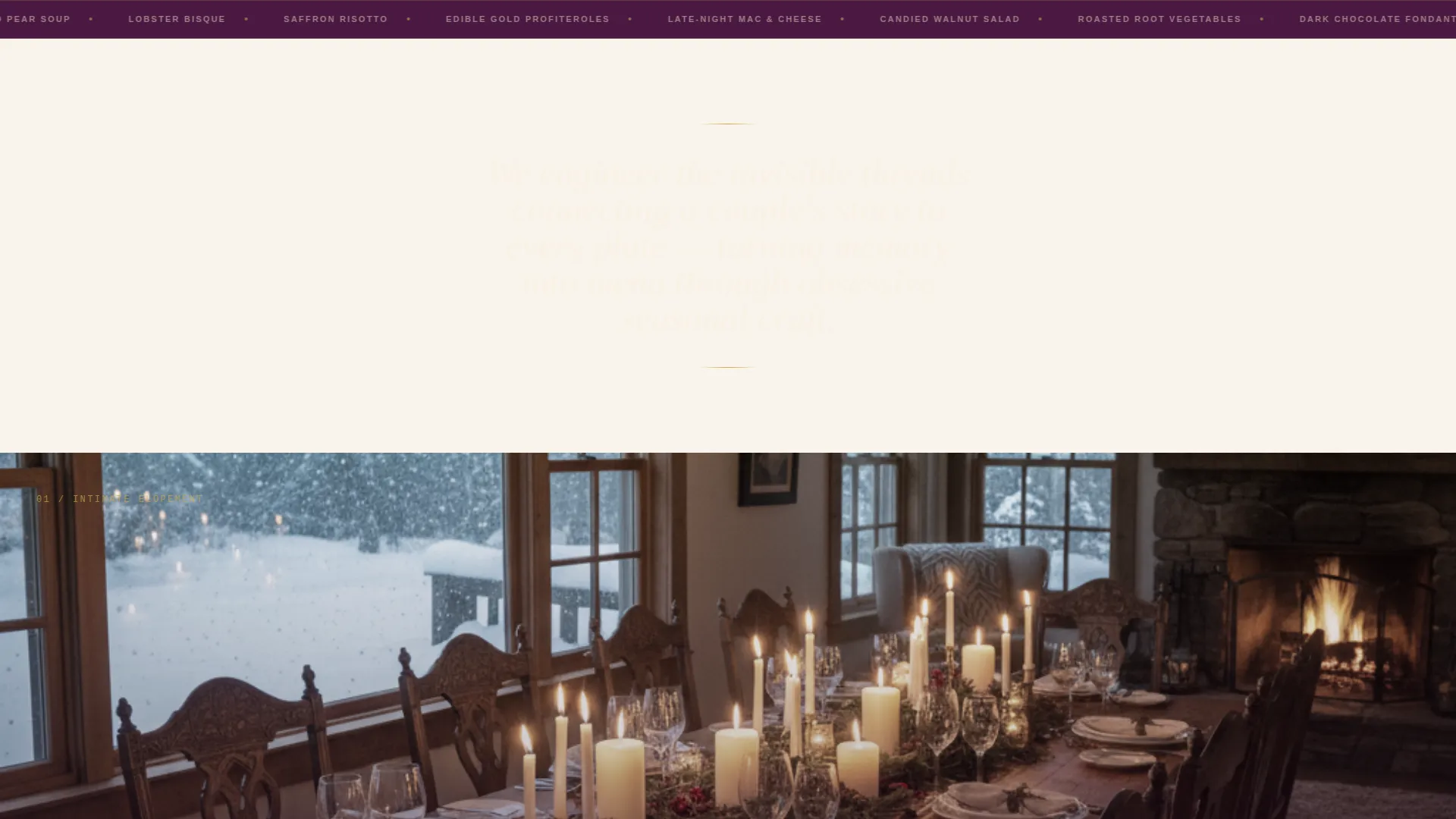 Winter Wedding Caterer Landing Page Template