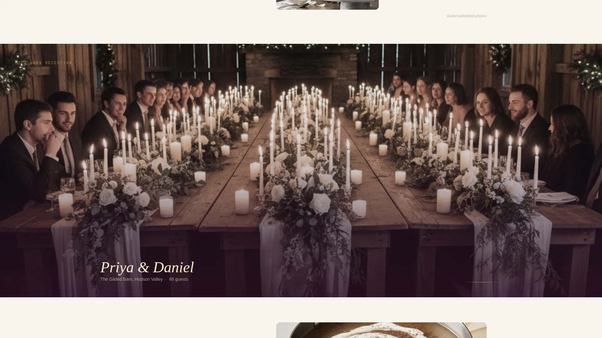 Winter Wedding Caterer Landing Page Template