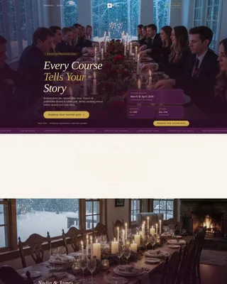 Winter Wedding Caterer Landing Page Template