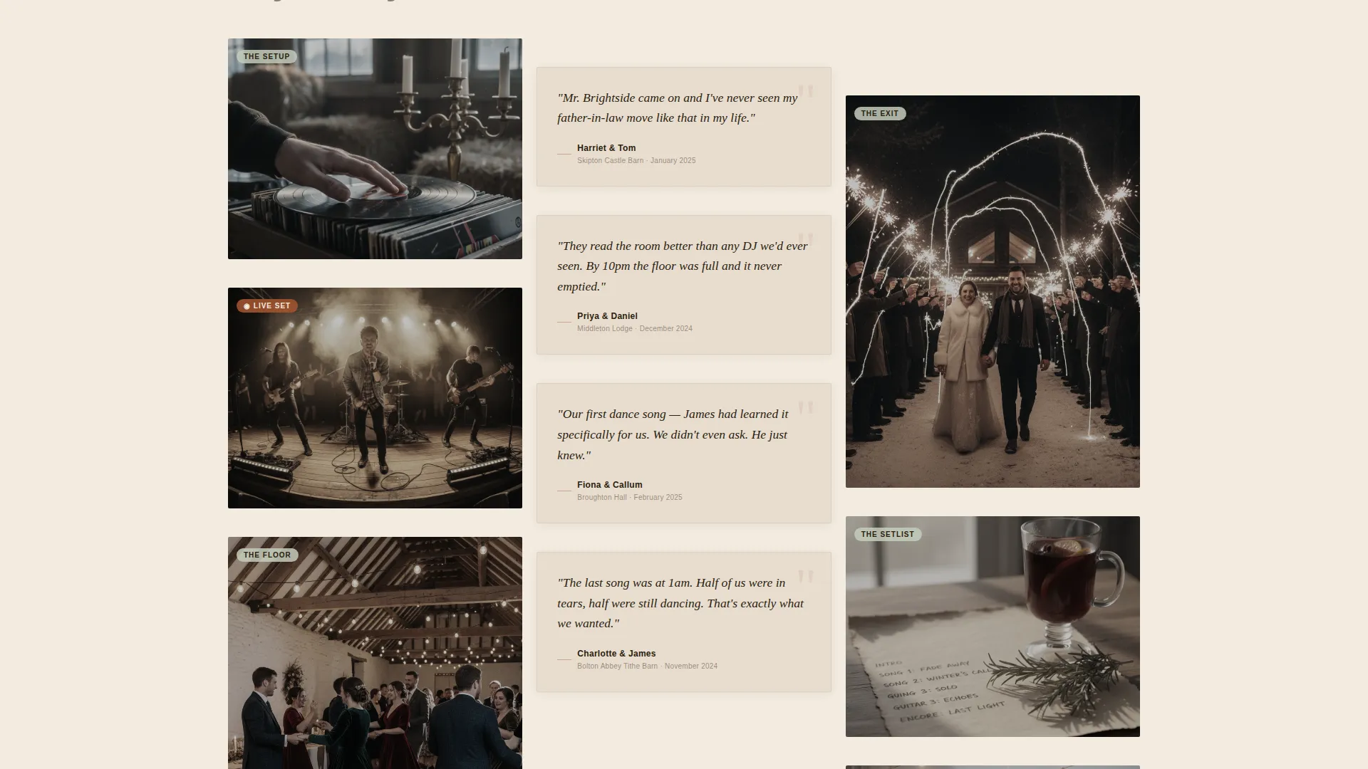 Wedding Entertainment Landing Page Template