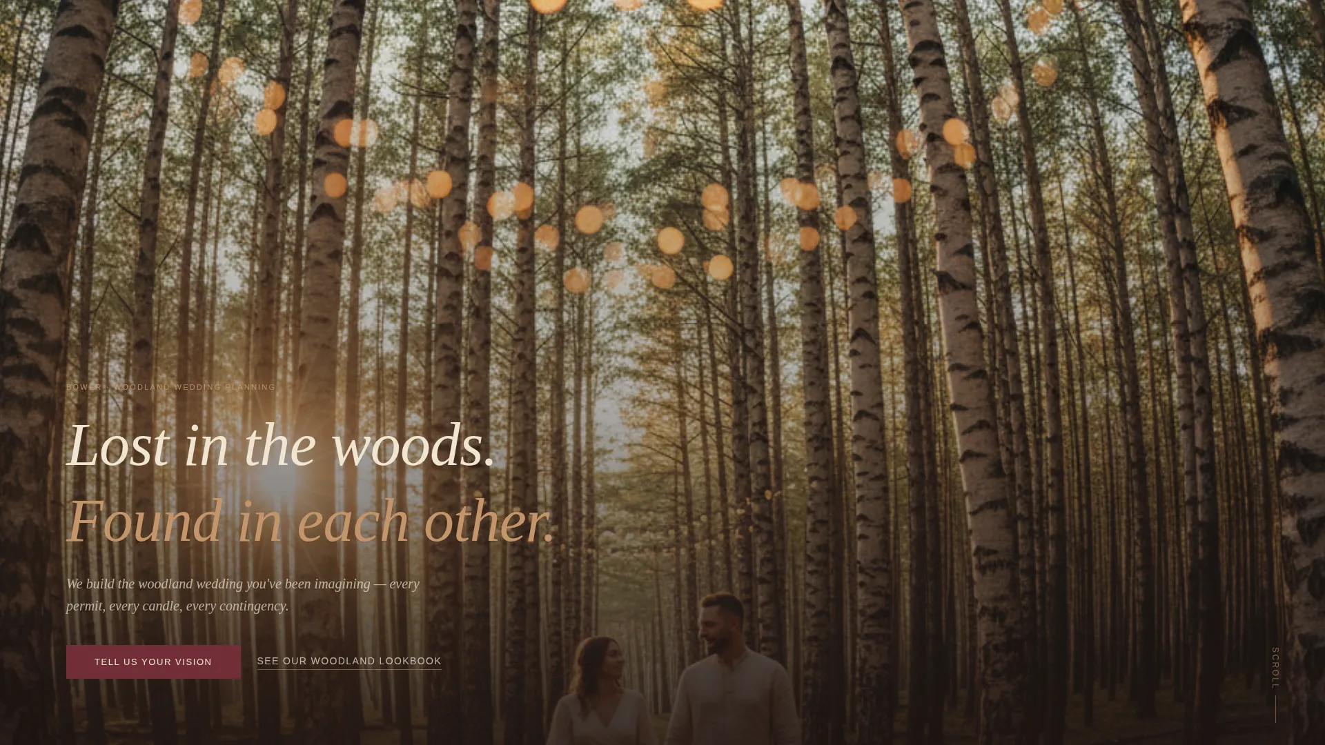 Woodland Wedding Planner Landing Page Template