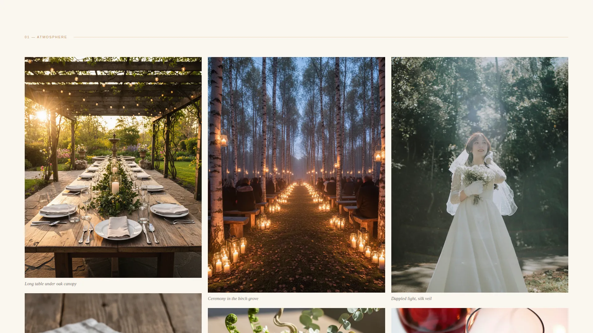 Woodland Wedding Planner Landing Page Template