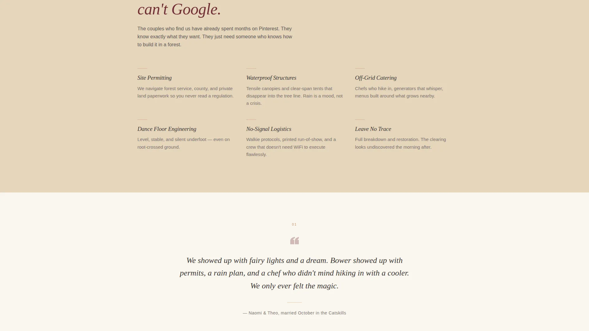 Woodland Wedding Planner Landing Page Template
