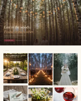 Woodland Wedding Planner Landing Page Template