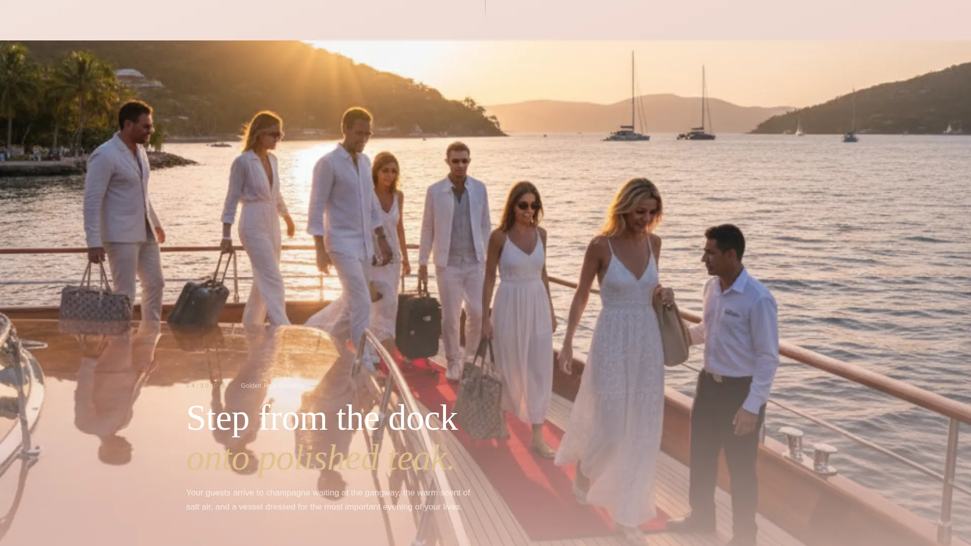 Yacht Wedding Venue Landing Page Template