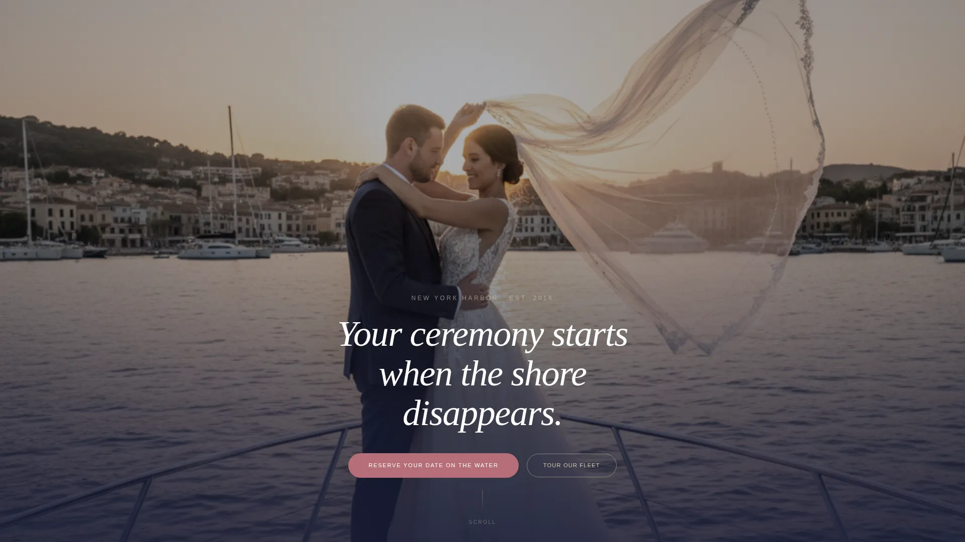 Yacht Wedding Venue Landing Page Template
