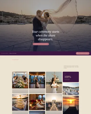 Yacht Wedding Venue Landing Page Template