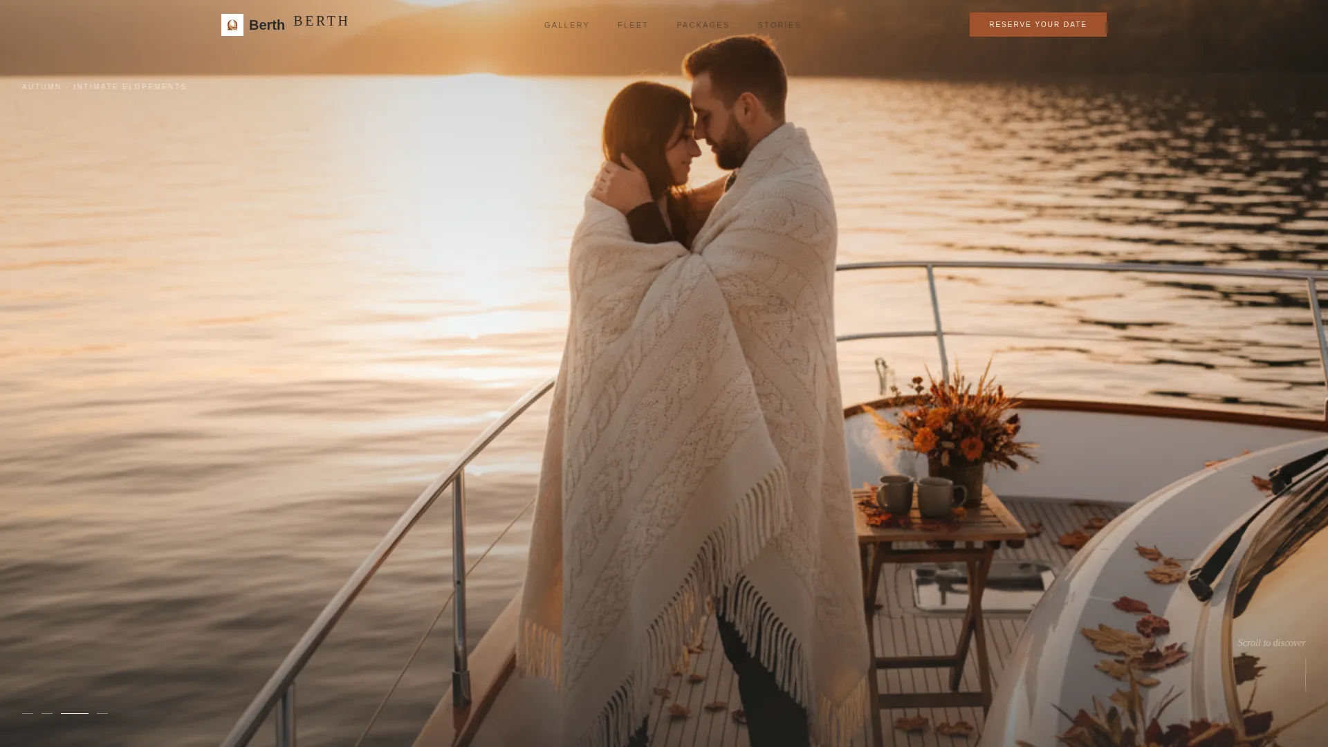 Yacht Wedding Venue Landing Page Template
