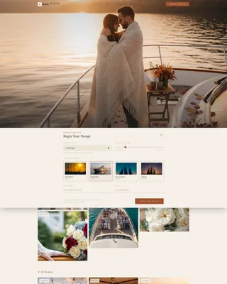 Yacht Wedding Venue Landing Page Template