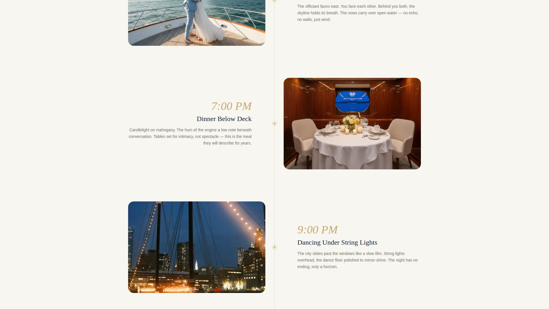 Yacht Wedding Venue Landing Page Template