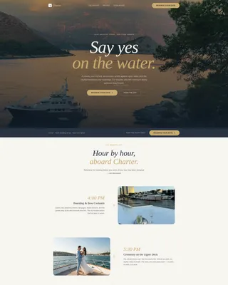 Yacht Wedding Venue Landing Page Template