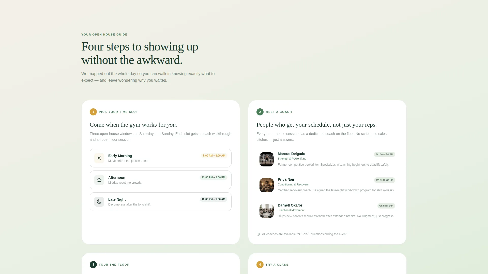 24-Hour Access Gym Open House Event Landing Page Template