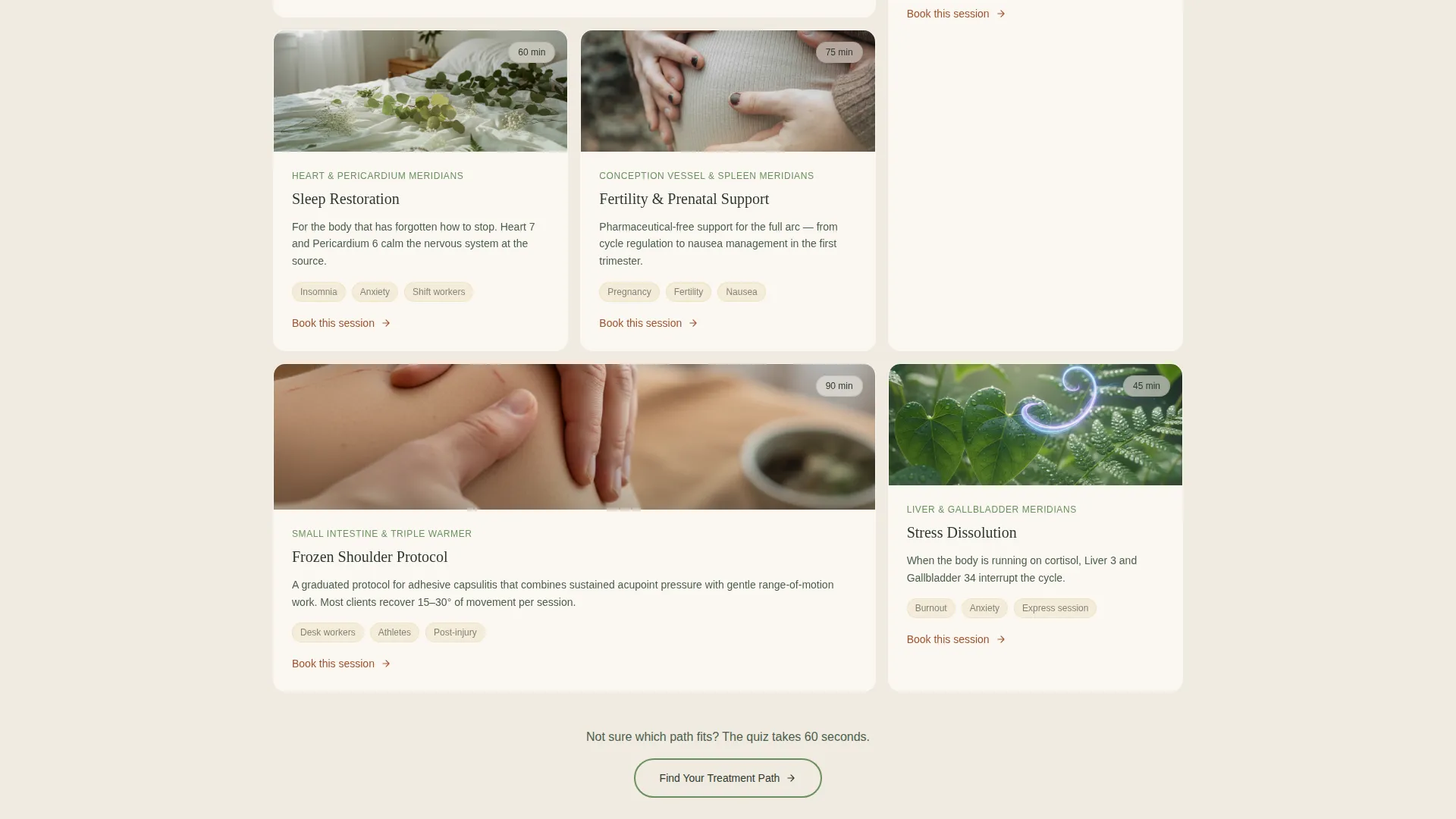 Acupressure Clinic Landing Page Template
