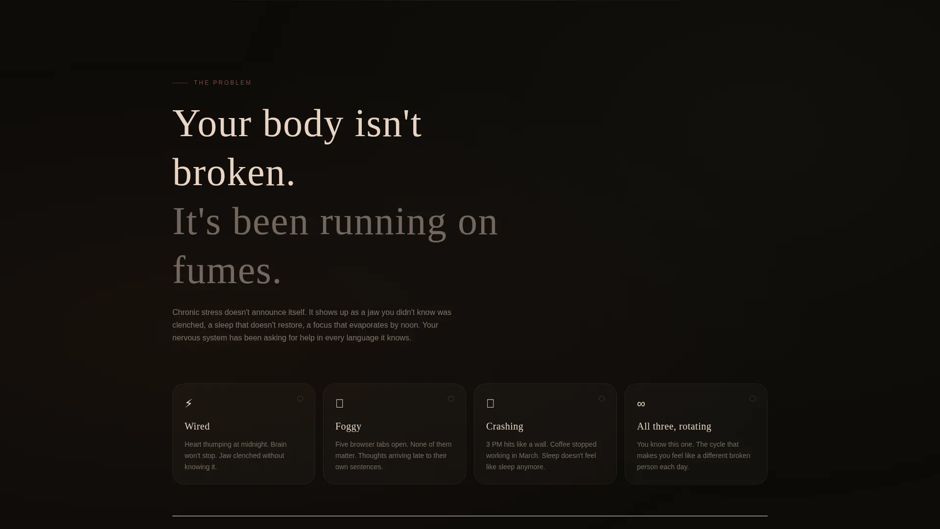 Adaptogen Brand Landing Page Template