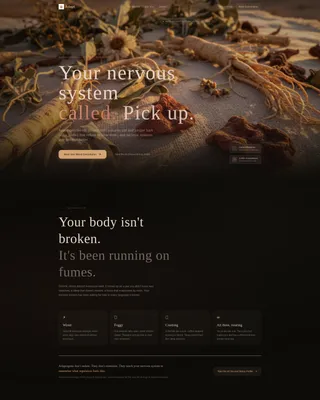 Adaptogen Brand Landing Page Template