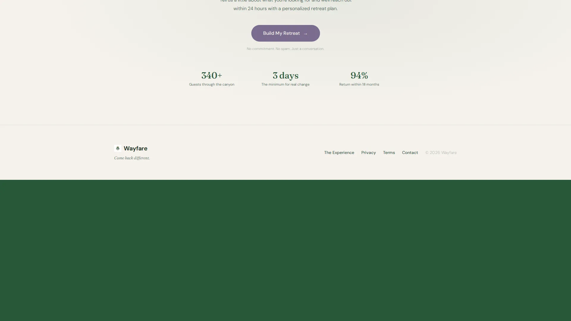 Adventure Wellness Retreat Landing Page Template