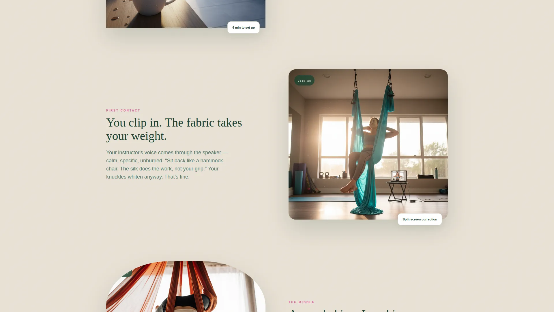 Aerial Yoga Online Course Landing Page Template