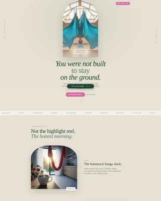 Aerial Yoga Online Course Landing Page Template