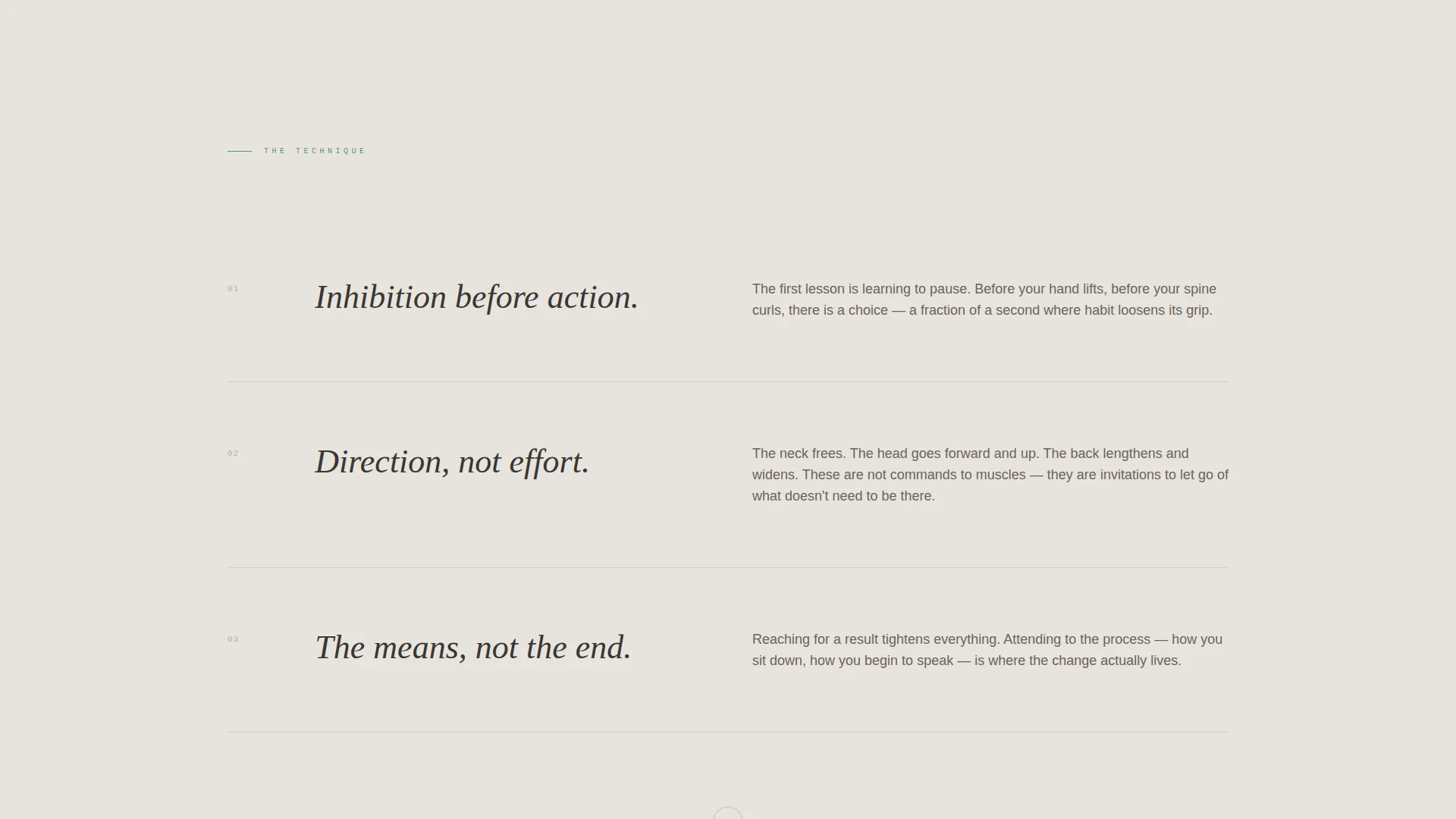 Alexander Technique Studio Landing Page Template