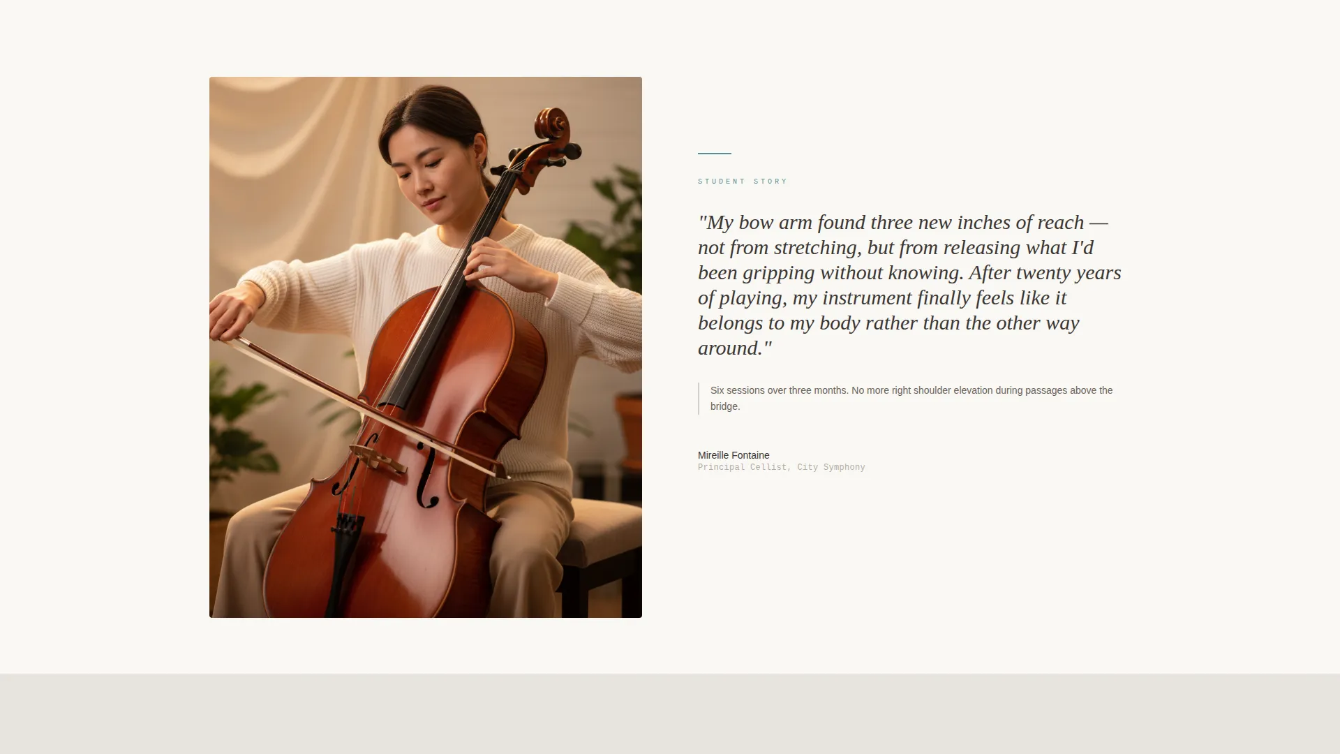 Alexander Technique Studio Landing Page Template