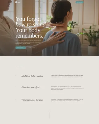 Alexander Technique Studio Landing Page Template