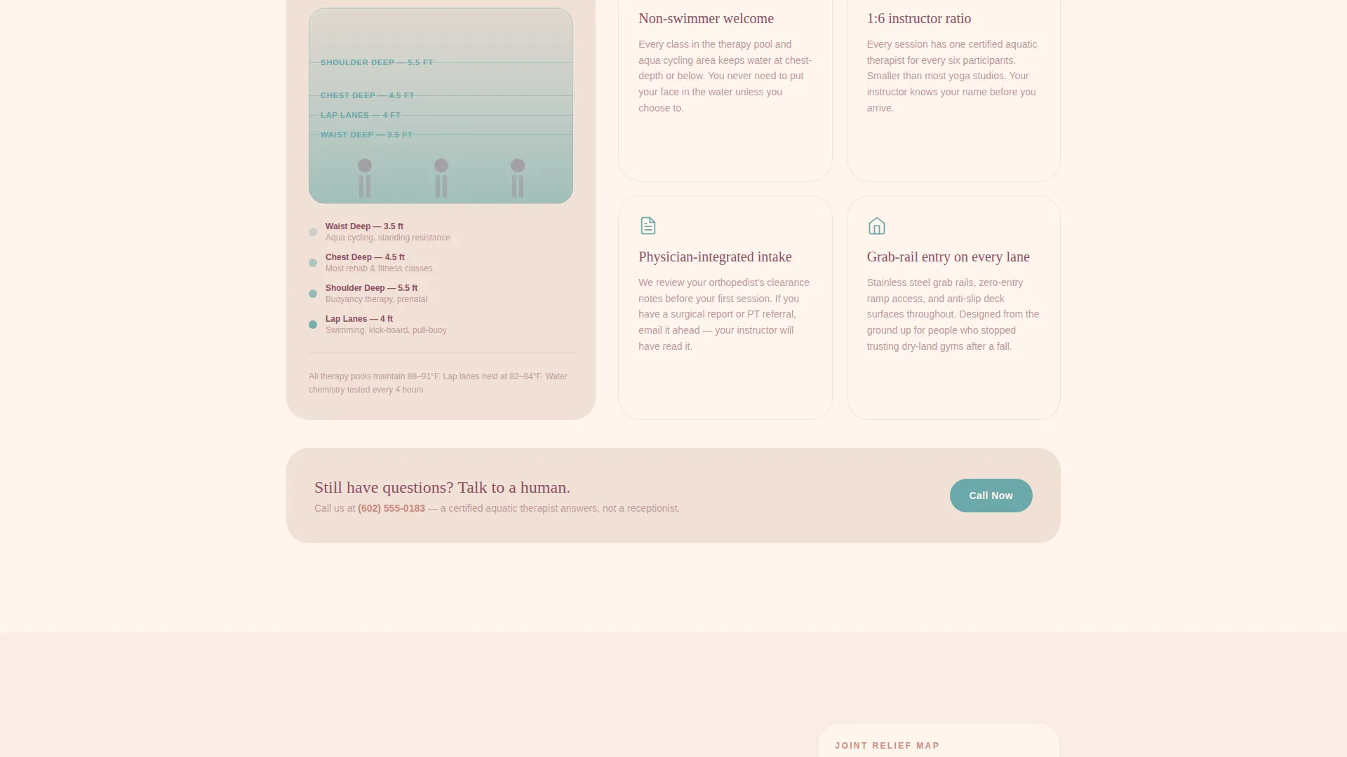 Aquatic Fitness Center Website Template for Hesitant First-Timers