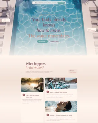 Aquatic Fitness Center Website Template for Hesitant First-Timers
