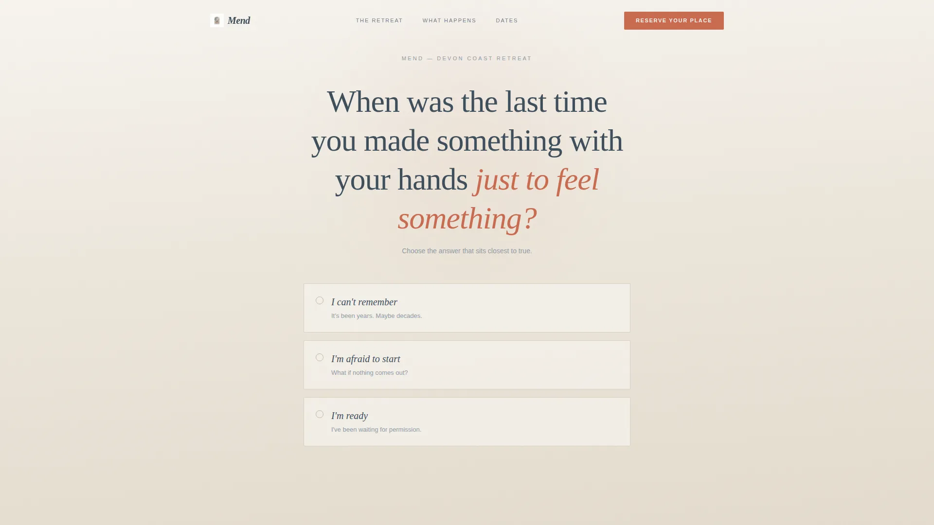 Art Therapy Retreat Landing Page Template