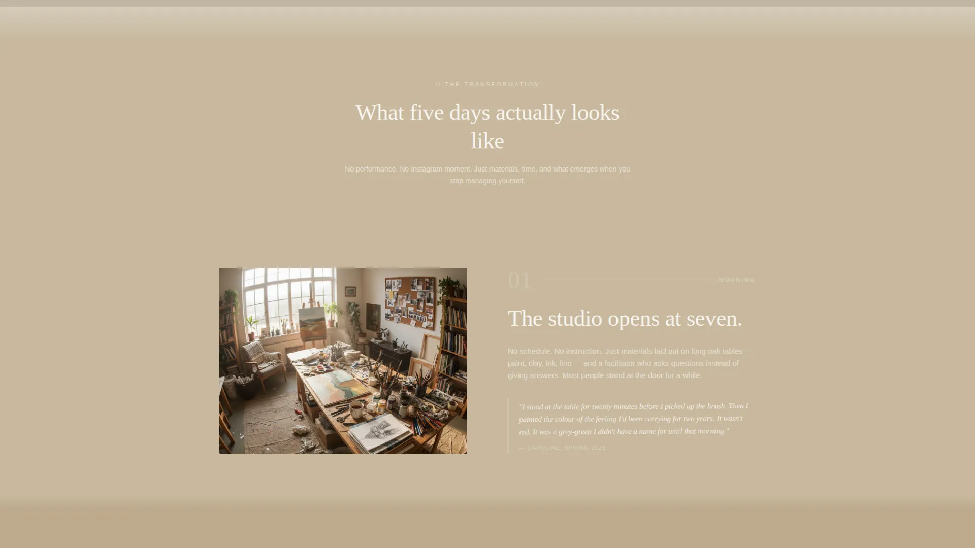 Art Therapy Retreat Landing Page Template
