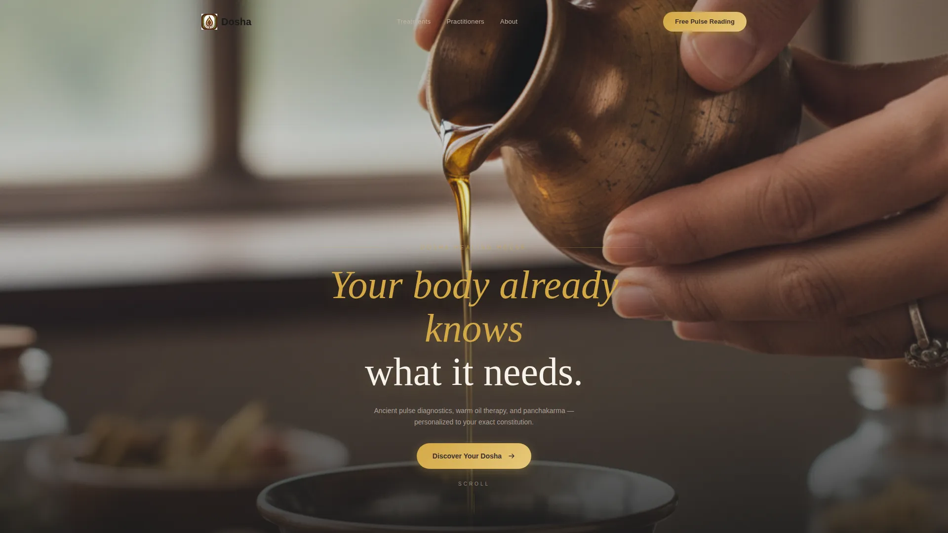 Personalized Ayurvedic Wellness Landing Page Template
