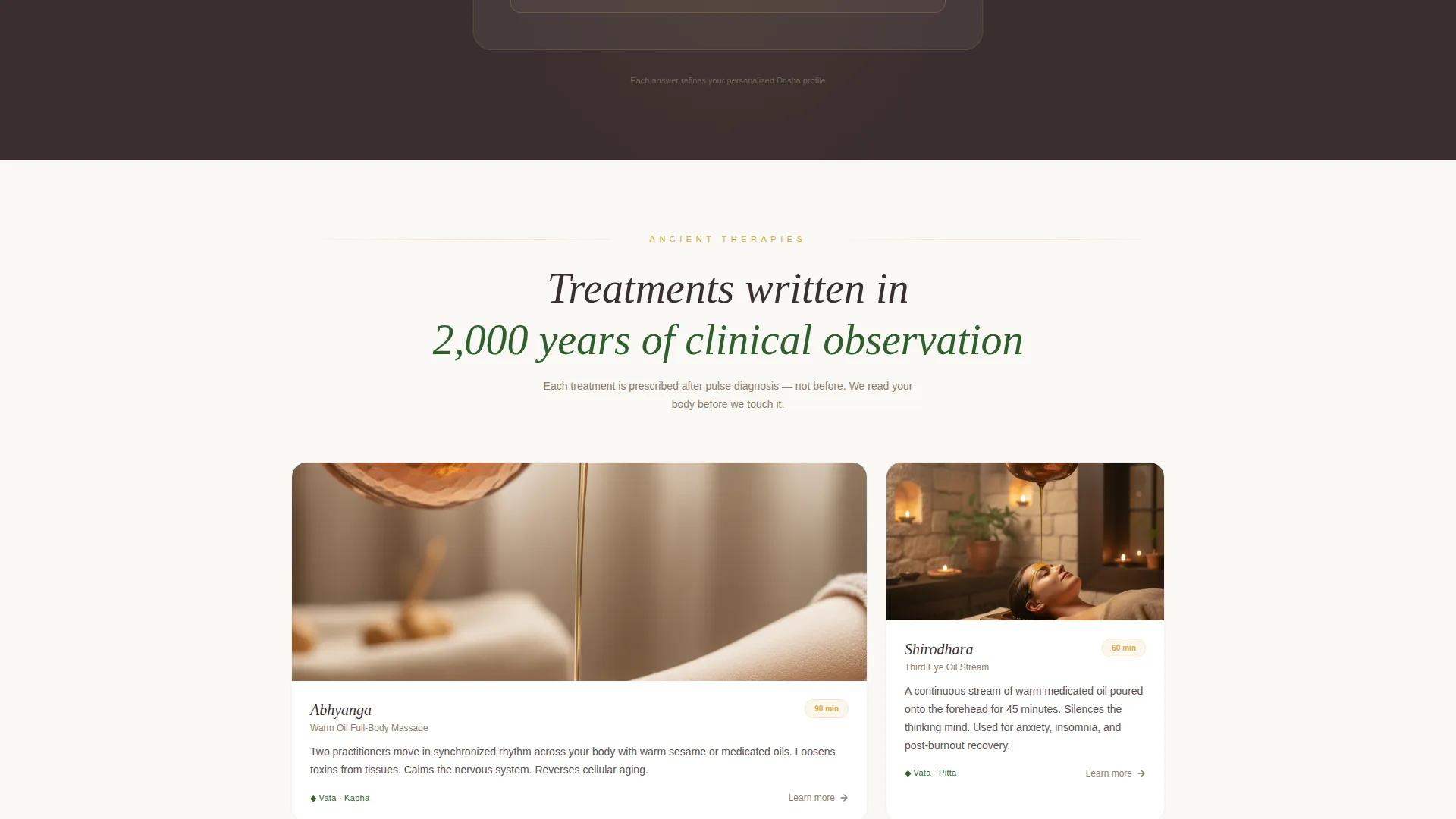 Personalized Ayurvedic Wellness Landing Page Template