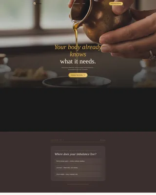 Personalized Ayurvedic Wellness Landing Page Template