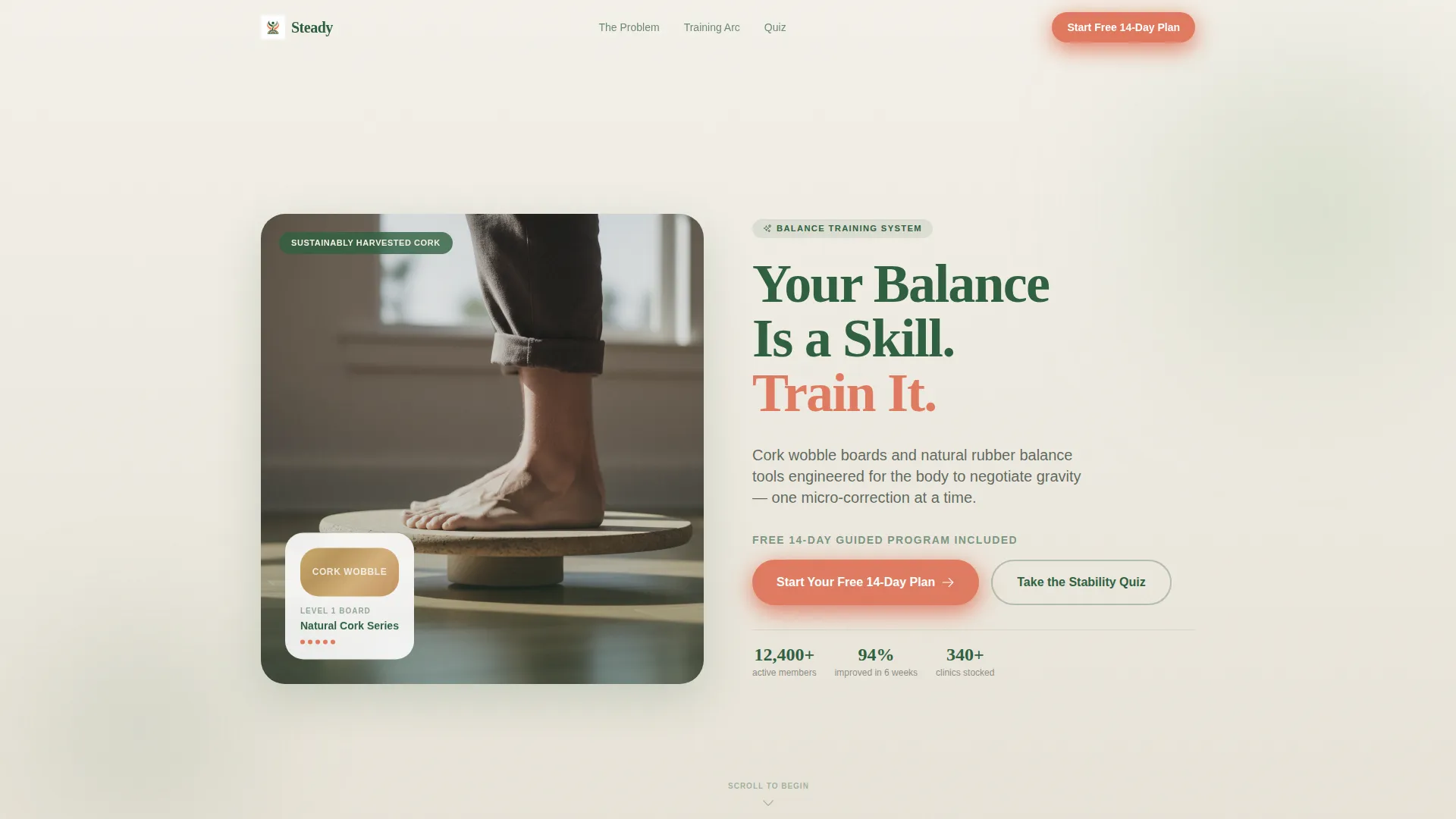 Balance & Stability Equipment Landing Page Template