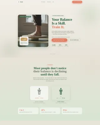 Balance & Stability Equipment Landing Page Template