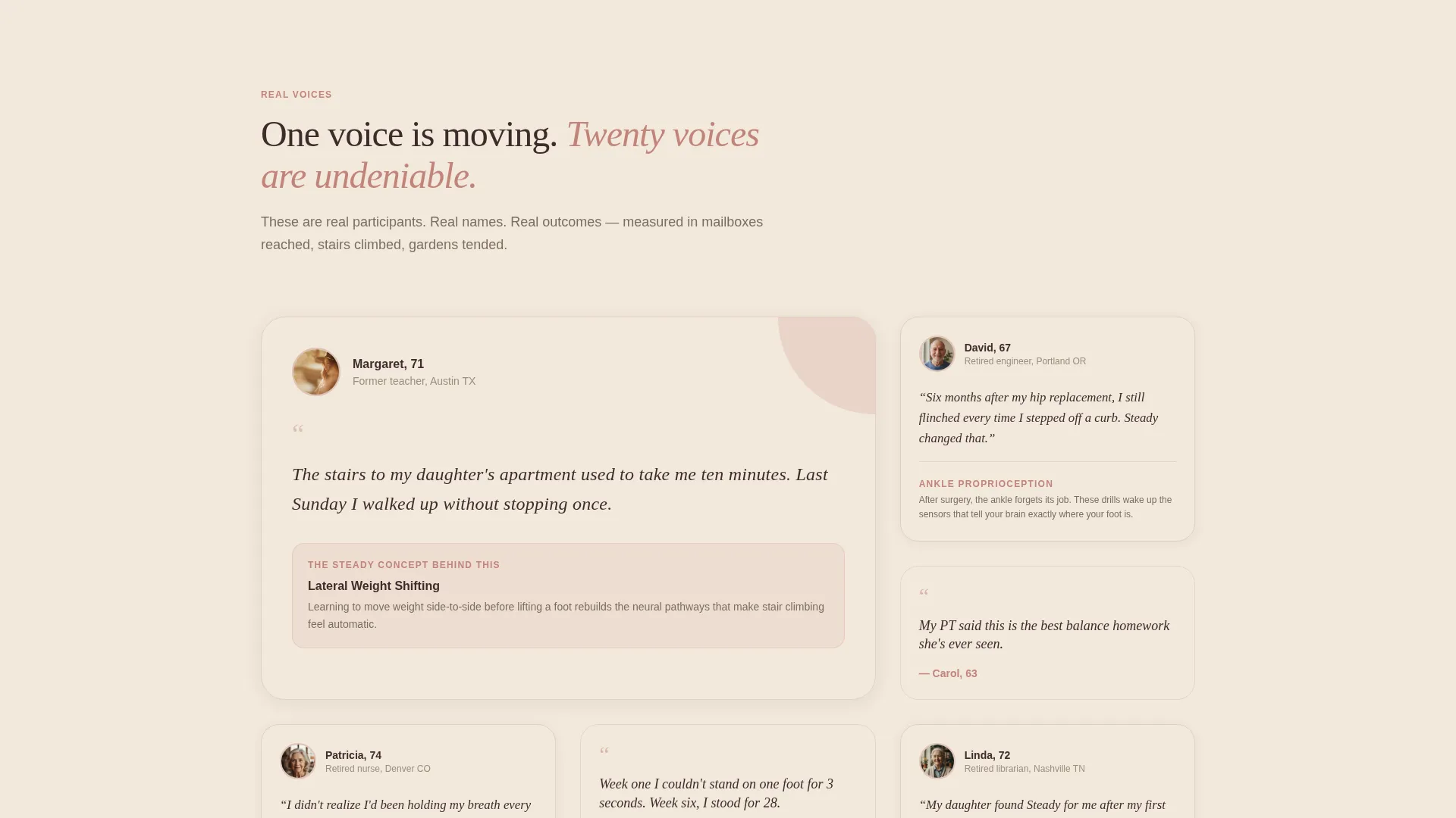 Balance Training Landing Page Template for Wellness
