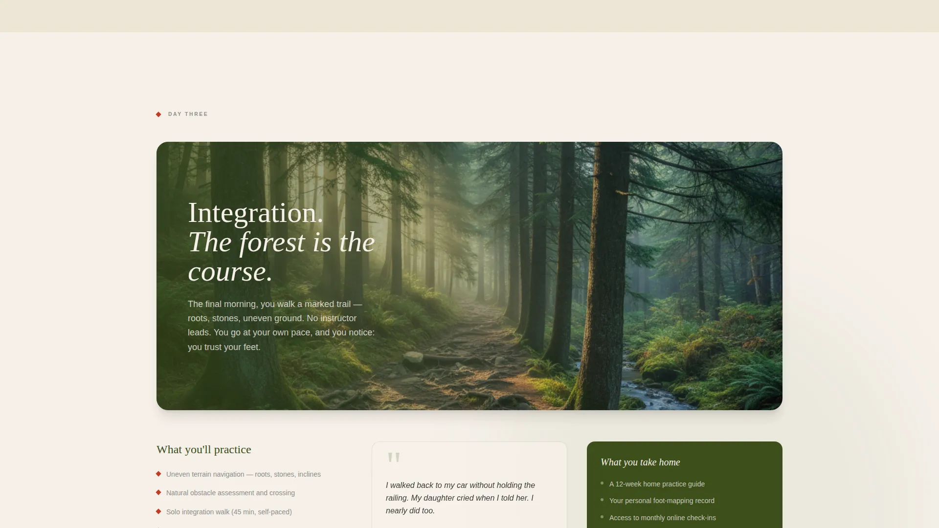 Balance Retreat Landing Page Template