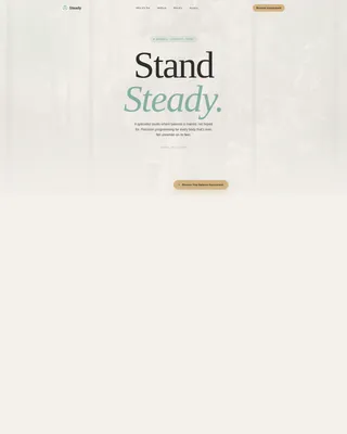 Landing Page Template for Stability Studios