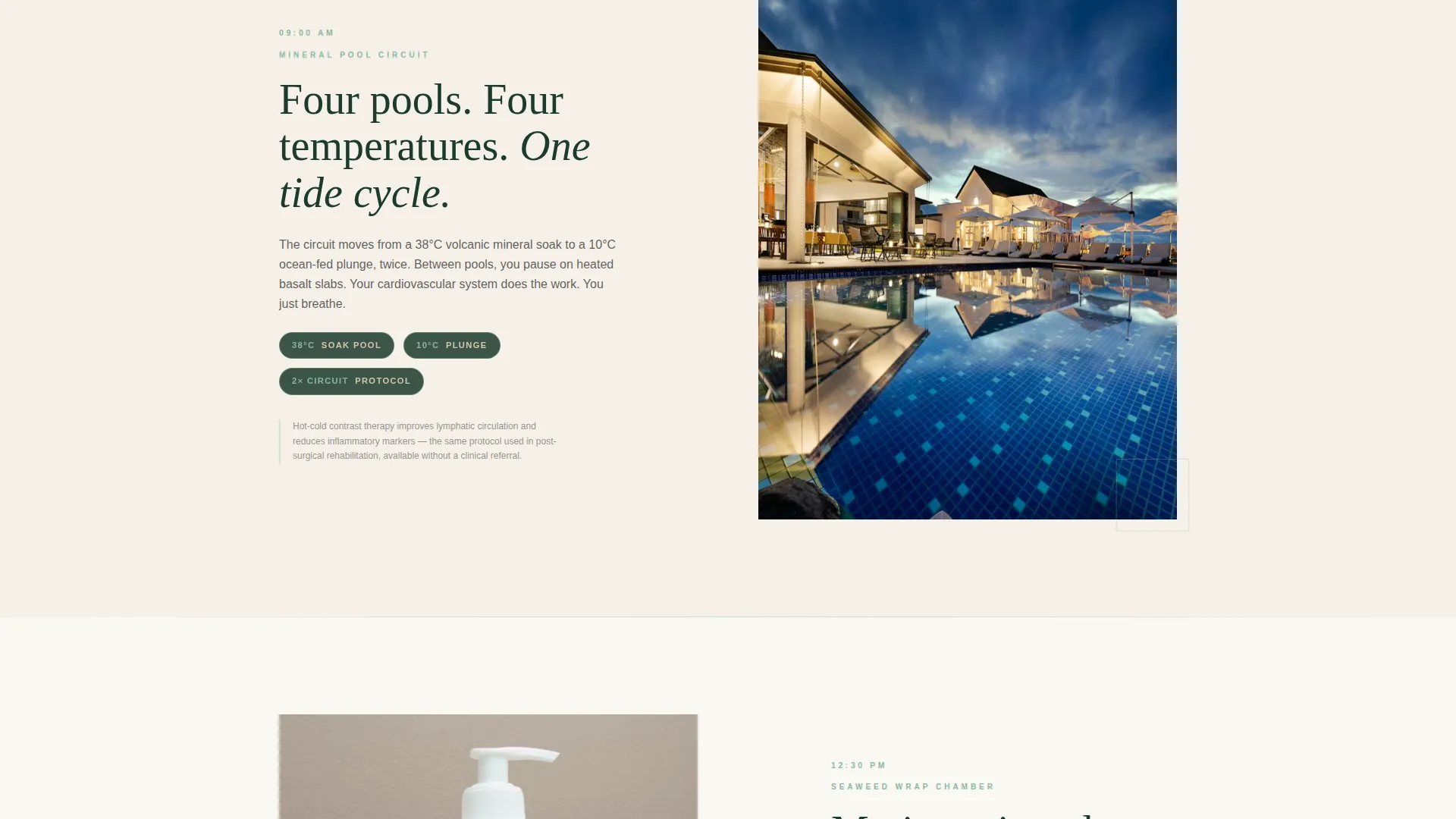 Thalassotherapy Retreat Landing Page Template