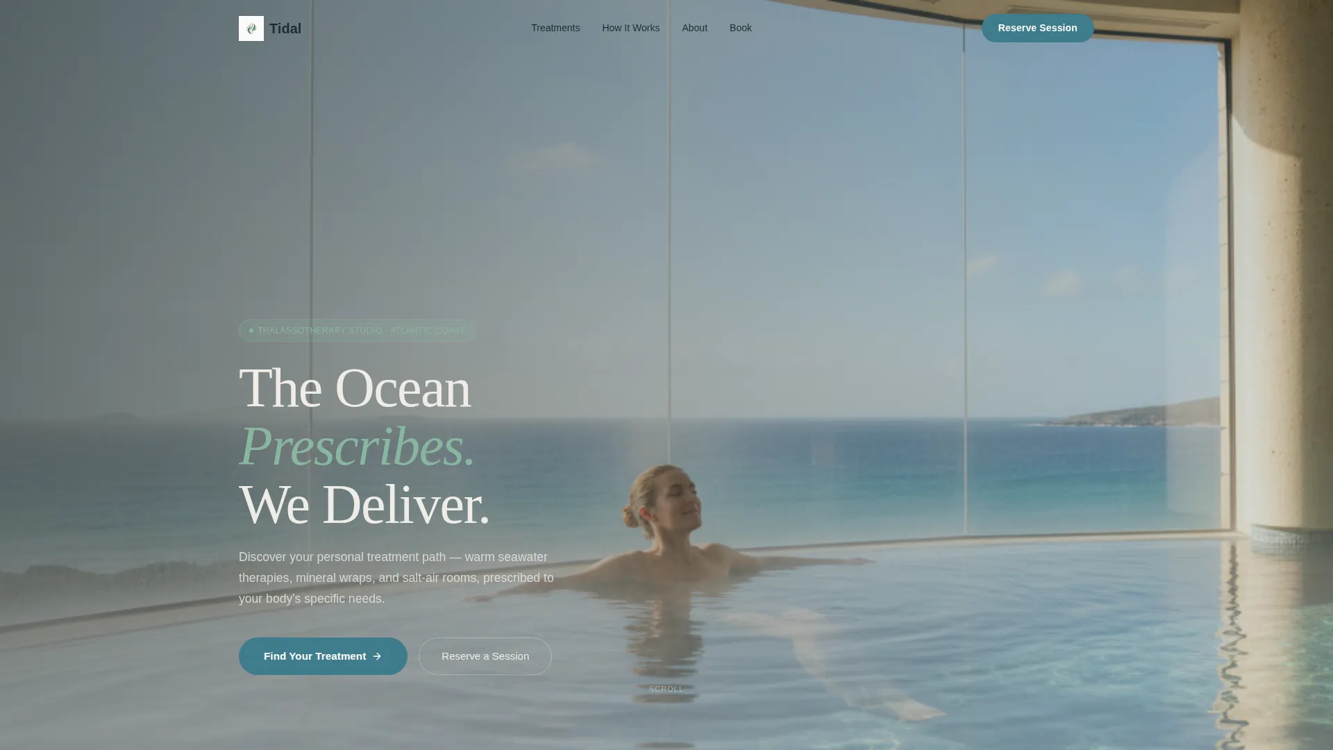 Thalassotherapy Studio Landing Page Template