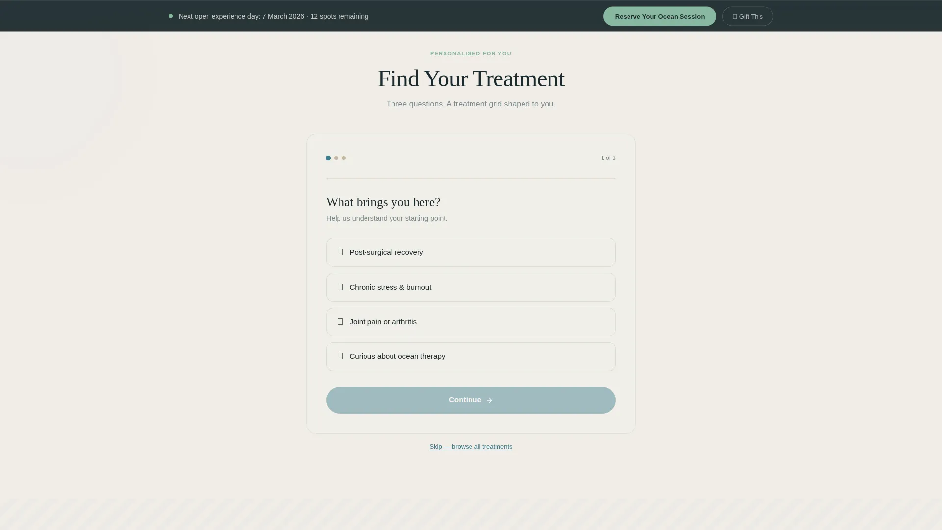 Thalassotherapy Studio Landing Page Template