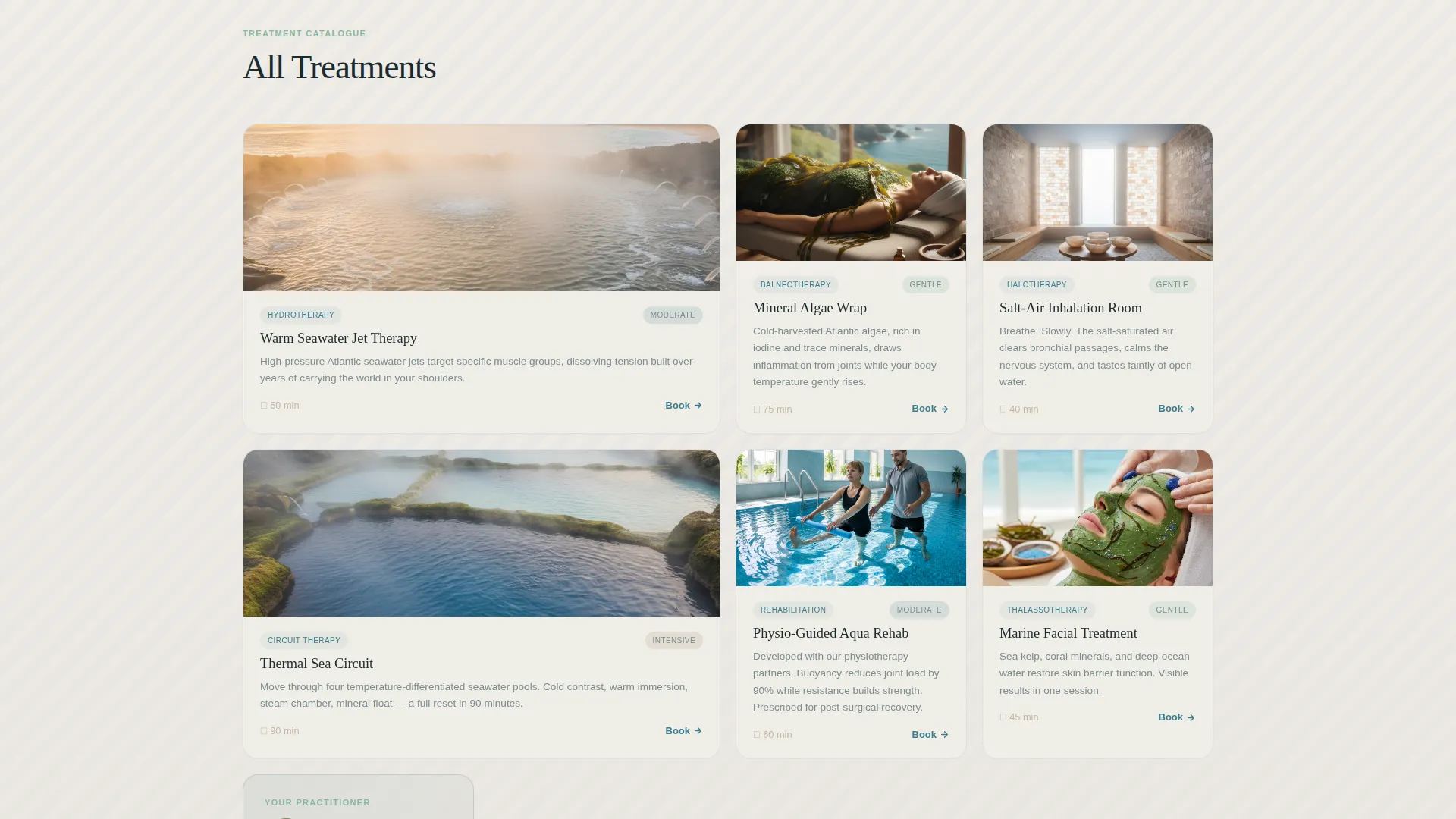 Thalassotherapy Studio Landing Page Template