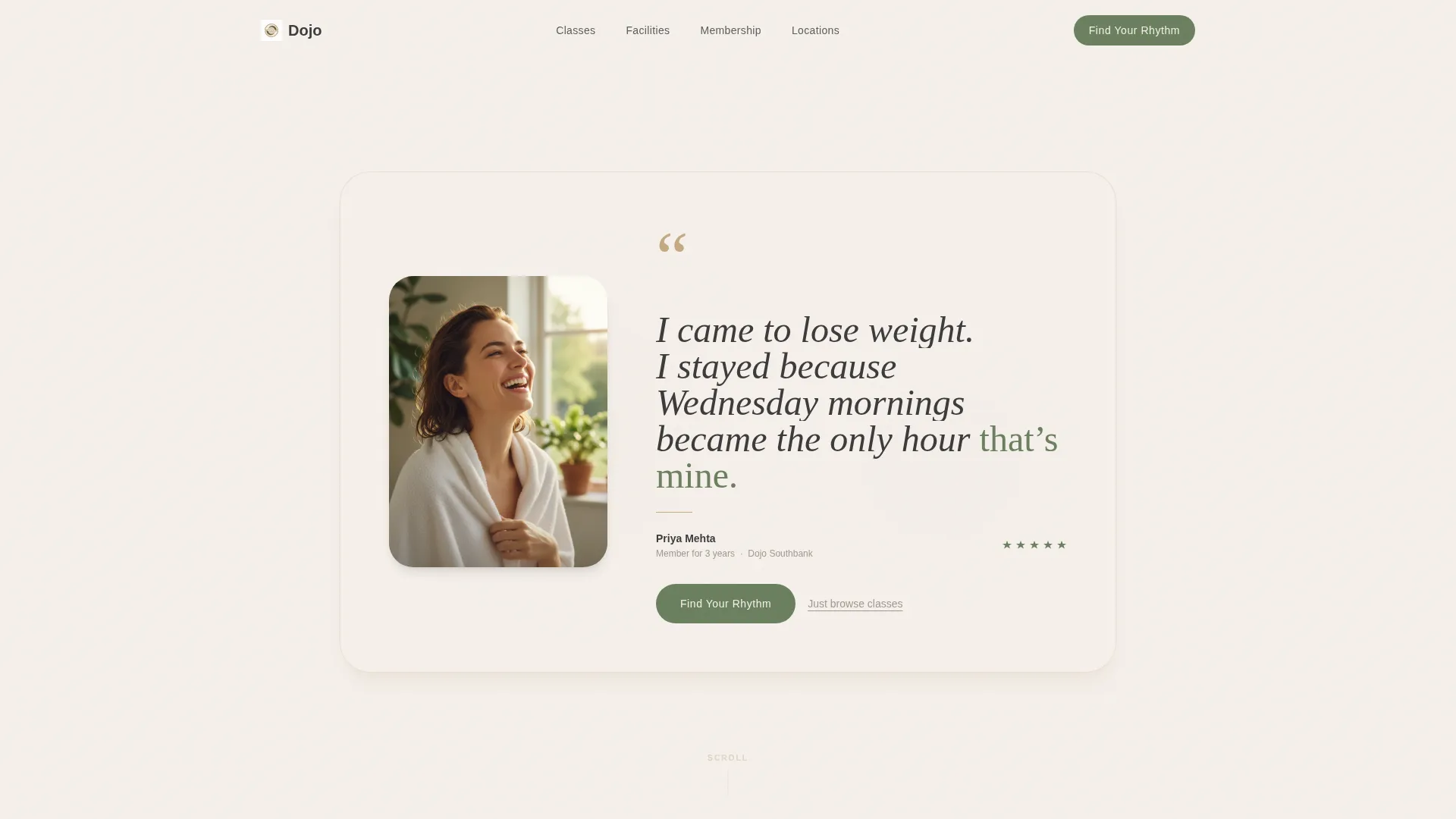Large Gym & Fitness Chain Website Template with Zen Design