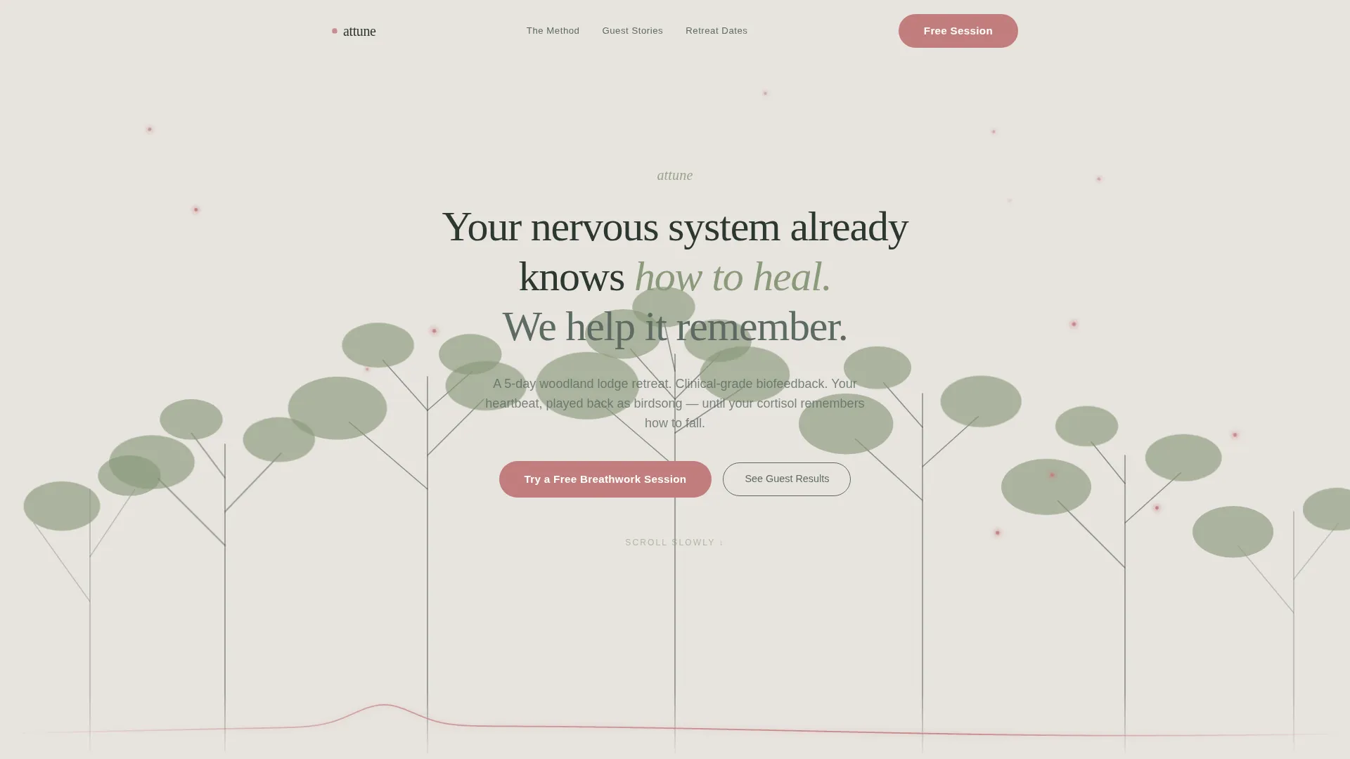 Biofeedback Retreat Landing Page Template