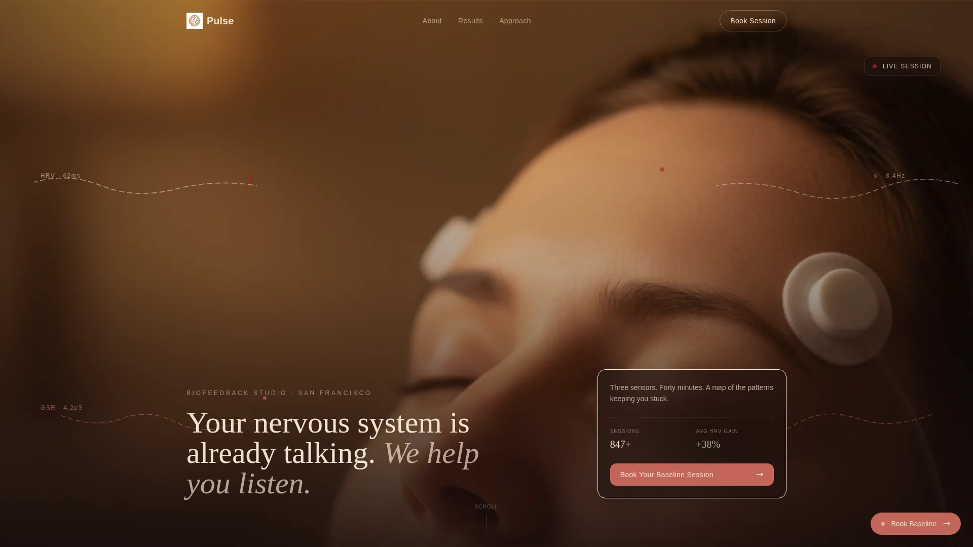 Biofeedback Studio Landing Page Template