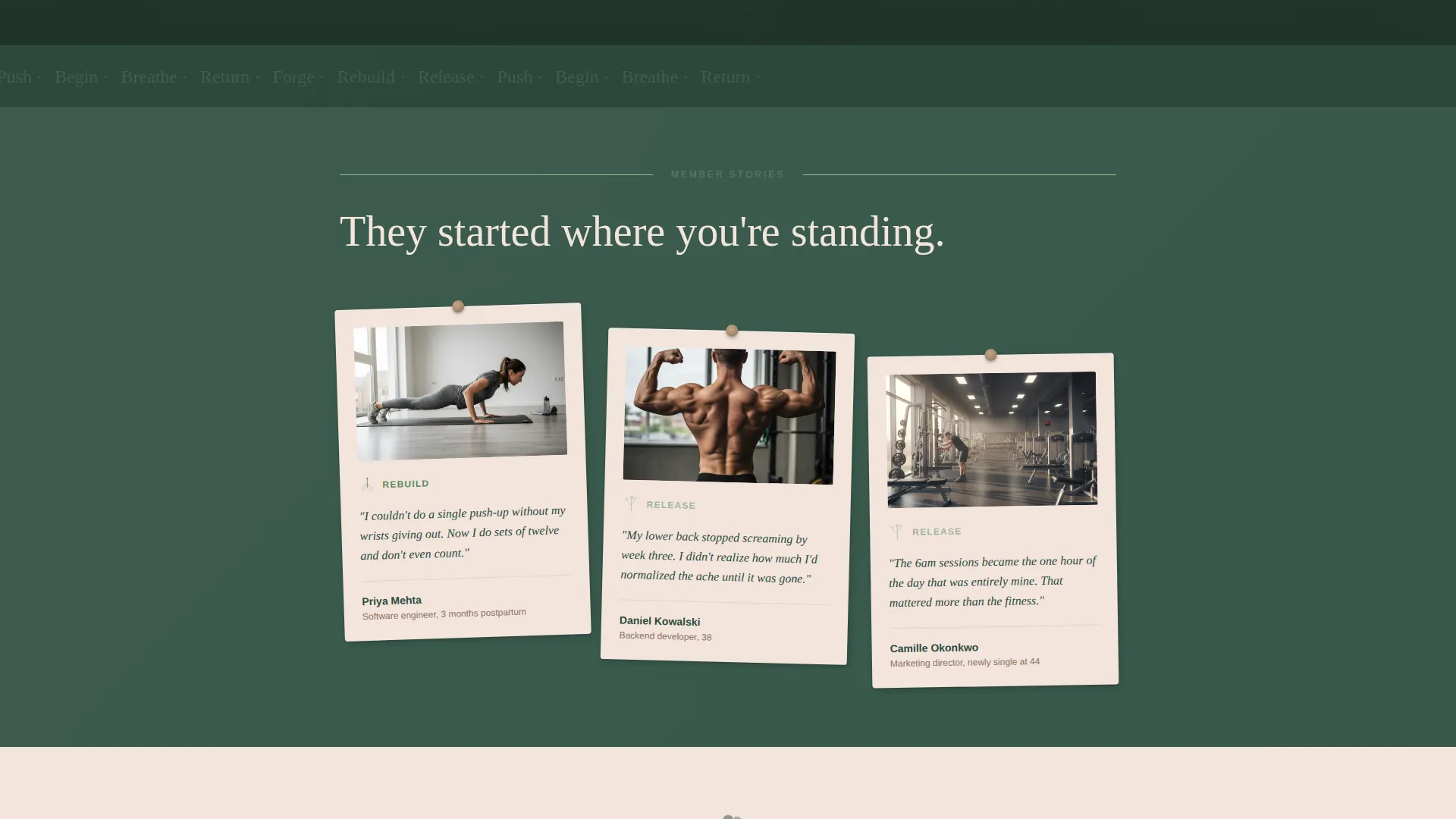 Healing Boot Camp Landing Page Template