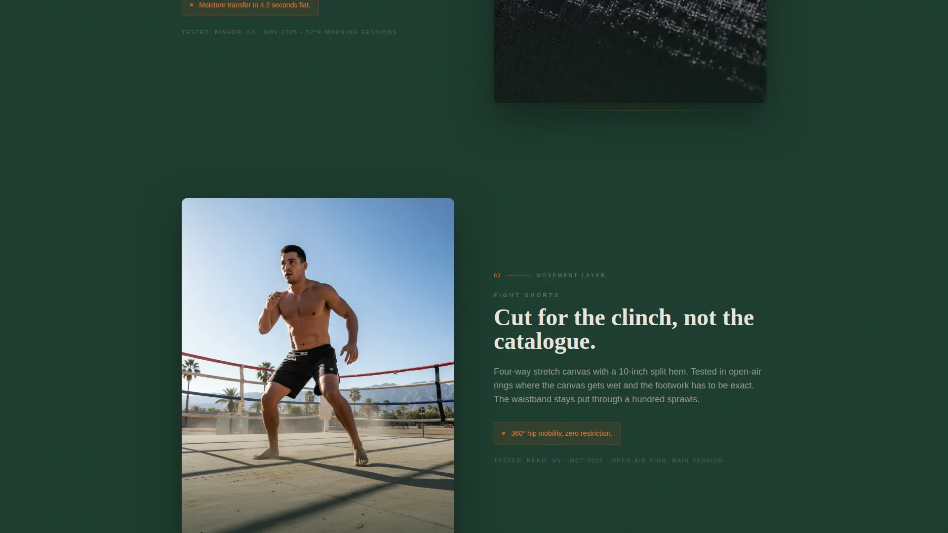 Boxing Apparel Landing Page Template